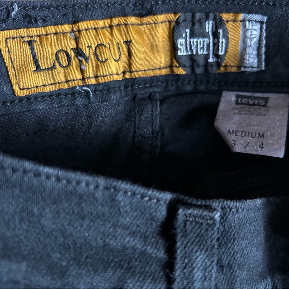 Levi’s Low Cut Silver Tab black jeans -size 3/4 - Picture 5 of 10